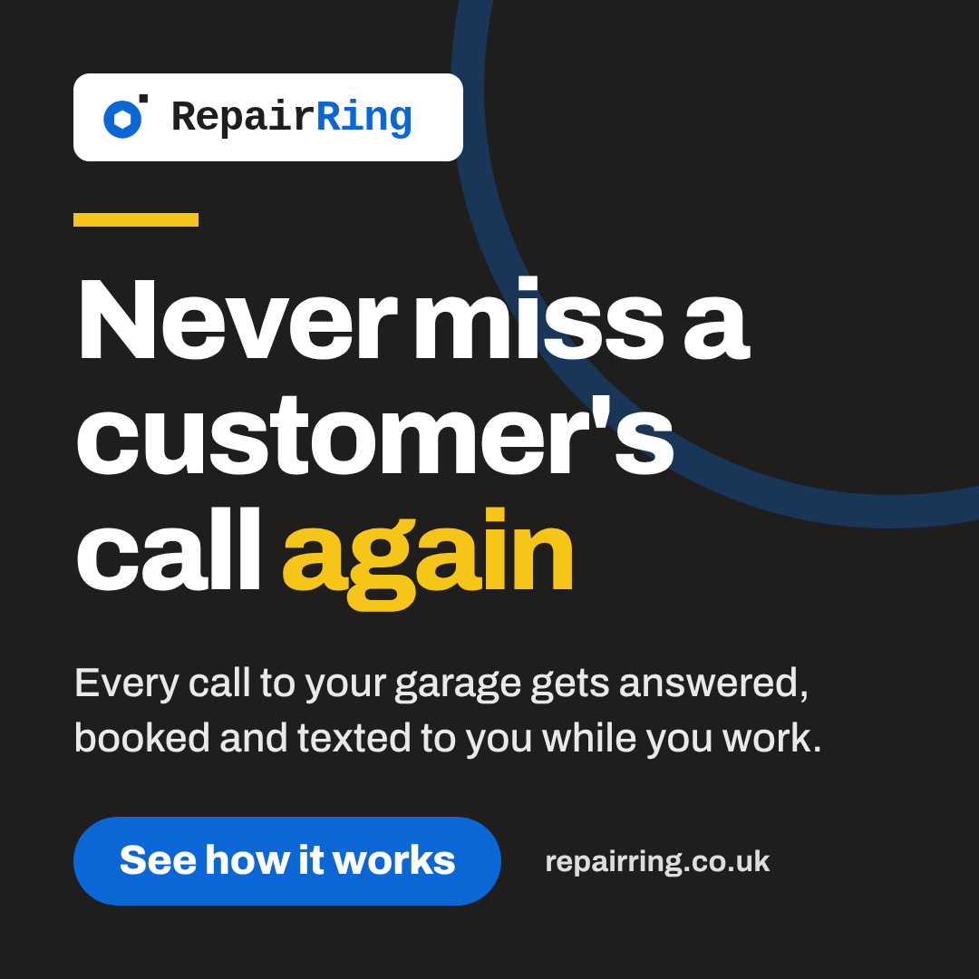 A square display ad in the big type style: a white headline on black with the last word in yellow.